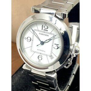 Cartier Pasha Women's Watch 2324 Swiss Automatic White Dial Stainless Steel 35mm